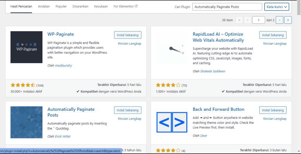 Search Plugin - Zen Al Azis